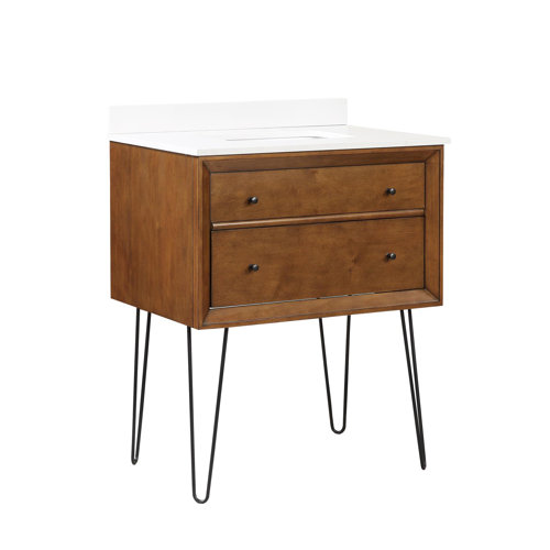 Dorel Living Tribecca 30'' Wall Mounted Single Bathroom Vanity with